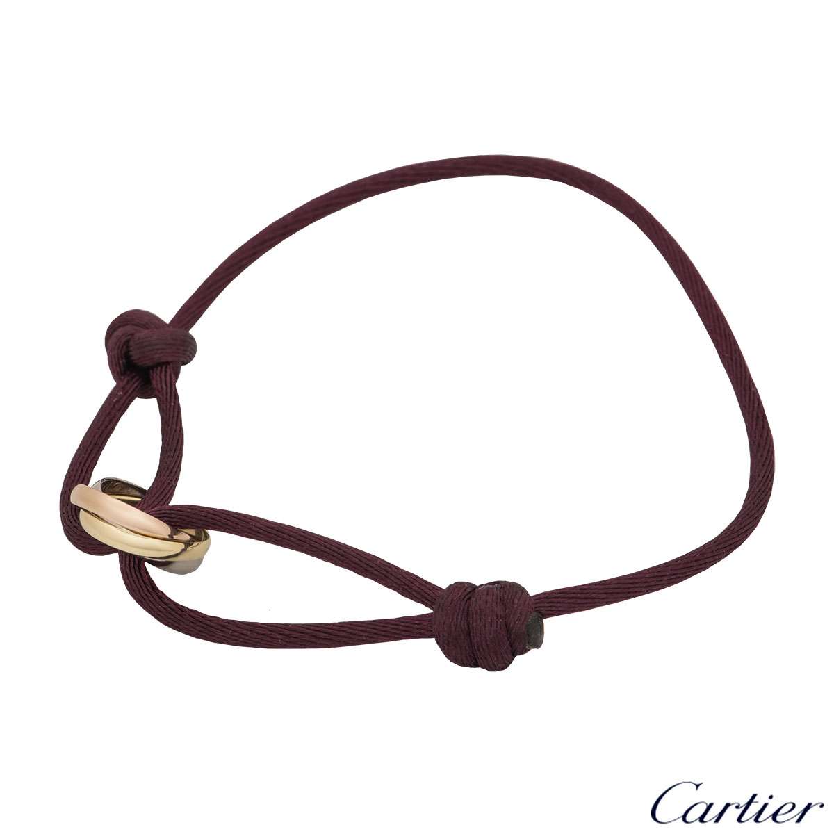 Cartier Tri-Colour Trinity Cord Bracelet B6016700 | Rich Diamonds